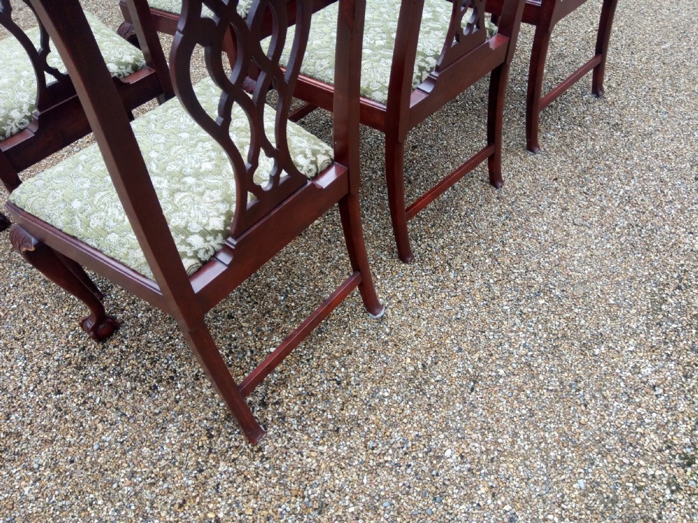 Set of 6 Chippendale style chairs early 20thC View VII