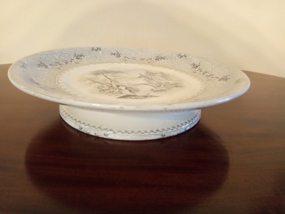19th Century Cake stand, Brownhills potteries. View V