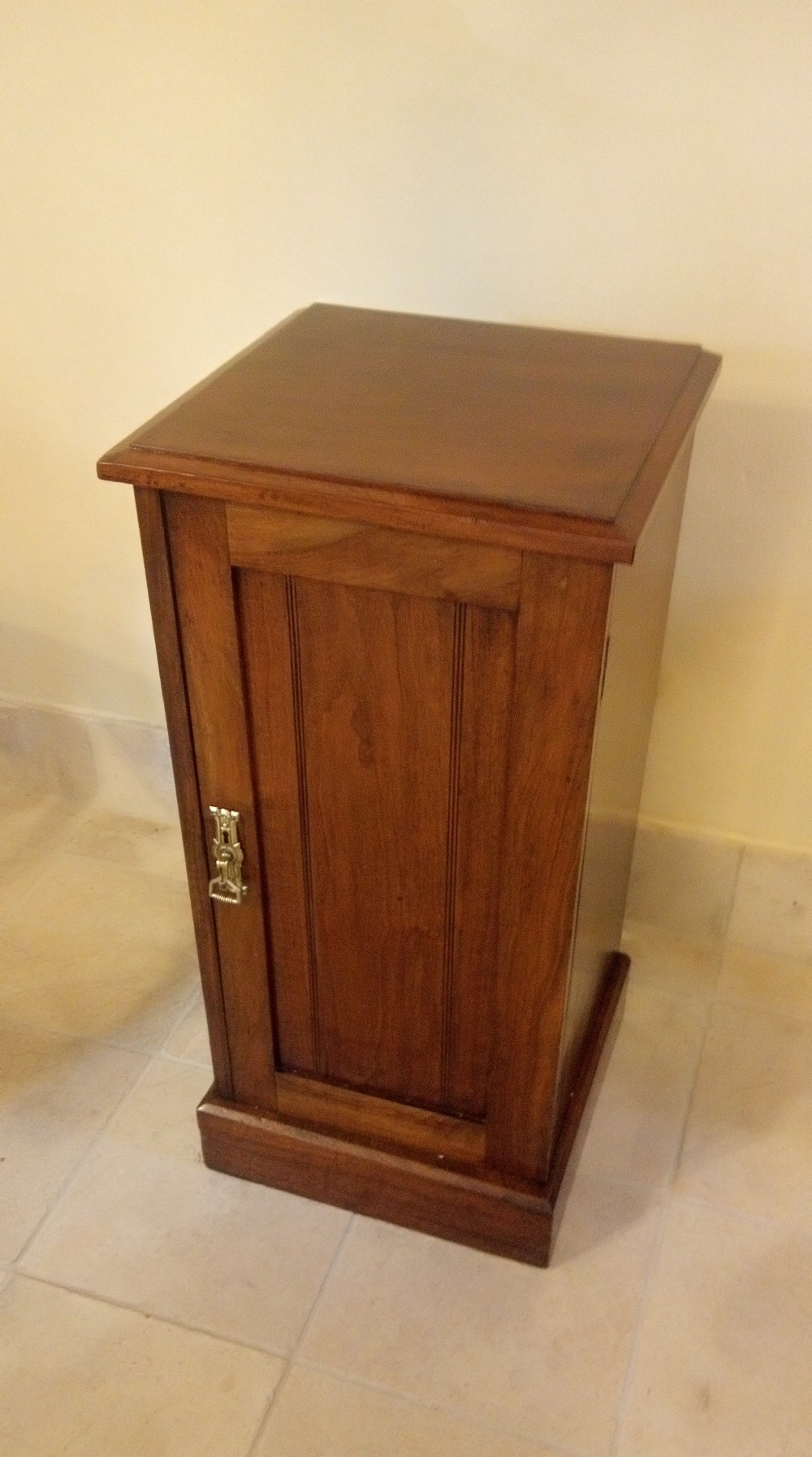Clean walnut bedside cabinet circa 1900