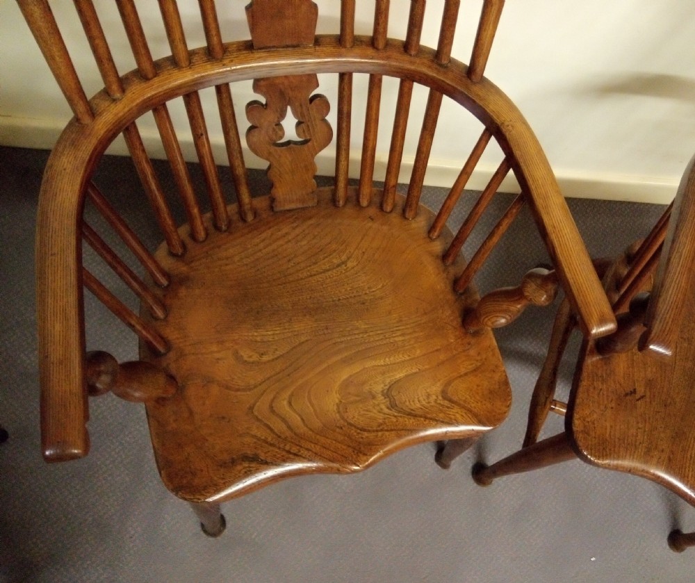 attractive pair of high back Windsor arm chairs View V