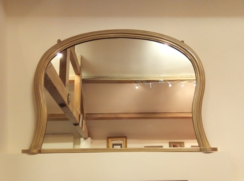 Nice shape, 19th C  gilt overmantle mirror