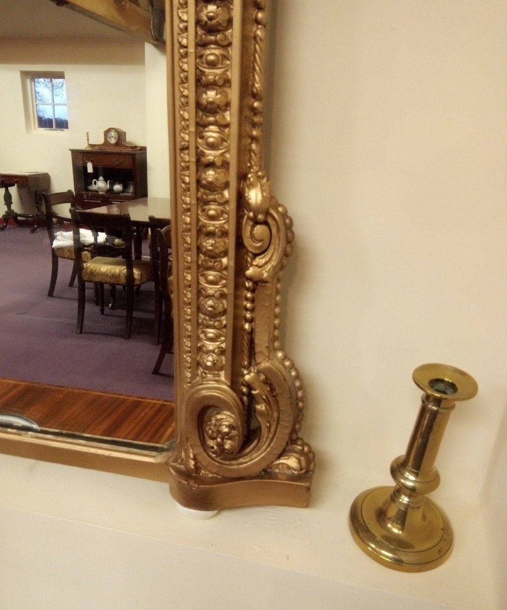 Superb detail, Gilt Overmantle mirror 1860s View II