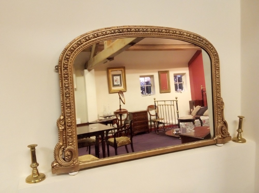 Superb detail, Gilt Overmantle mirror 1860s View VI