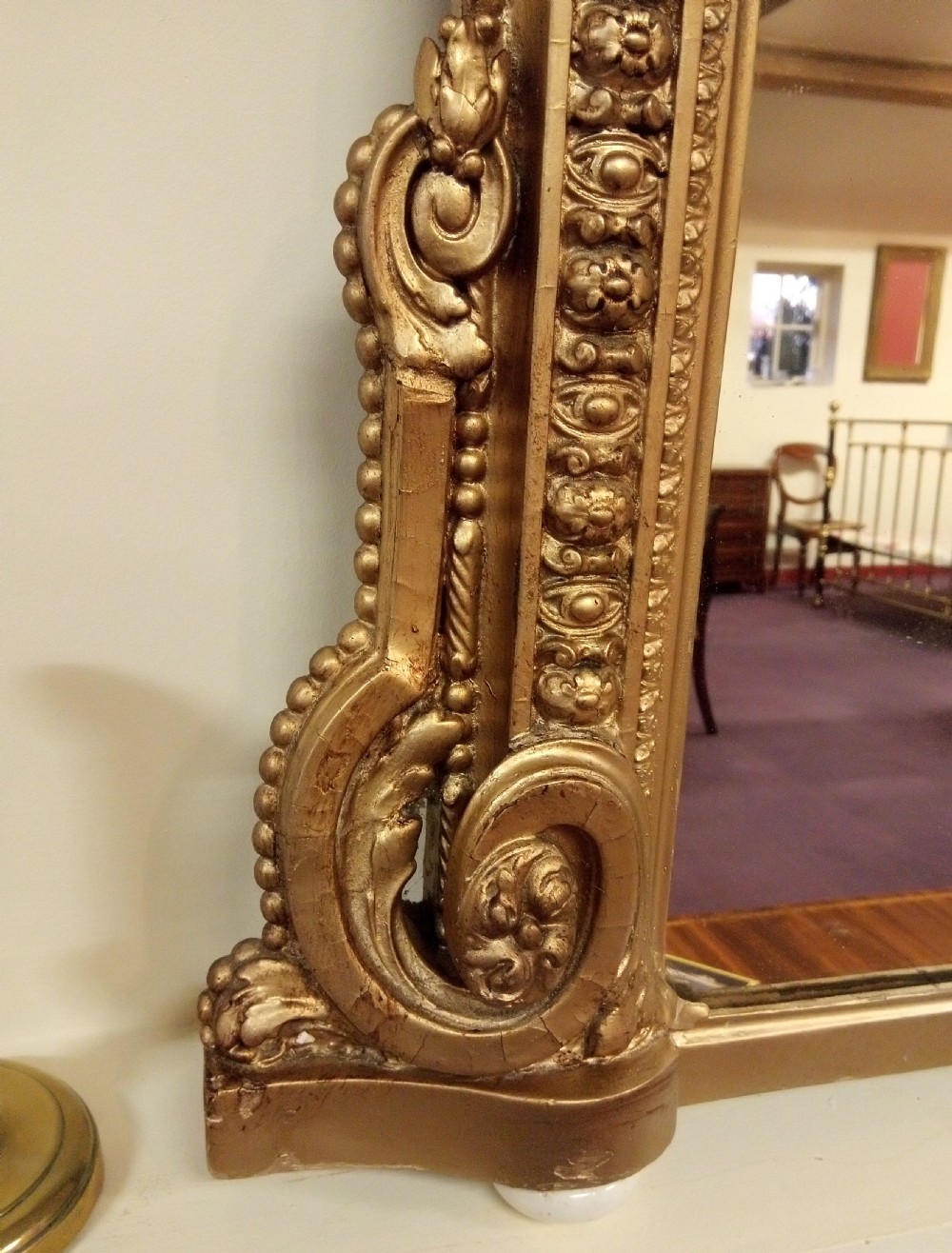 Superb detail, Gilt Overmantle mirror 1860s View VIII