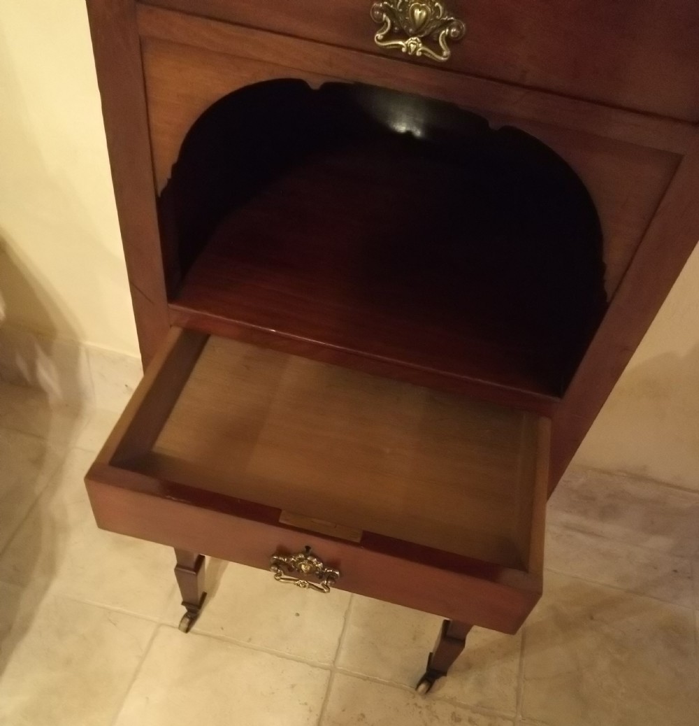 Tall Narrow chest of drawers in mahogany View IV