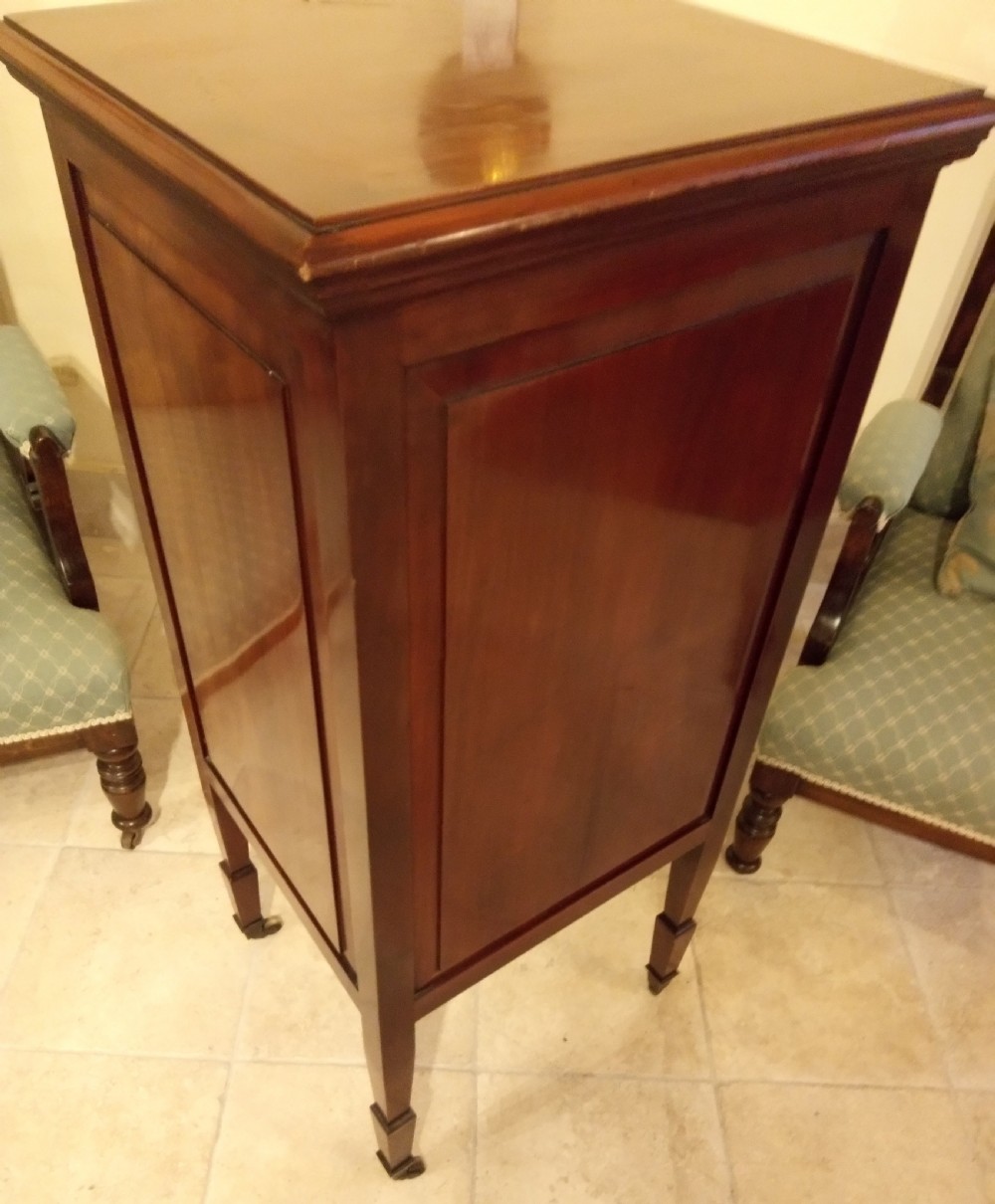 Tall Narrow chest of drawers in mahogany View VI
