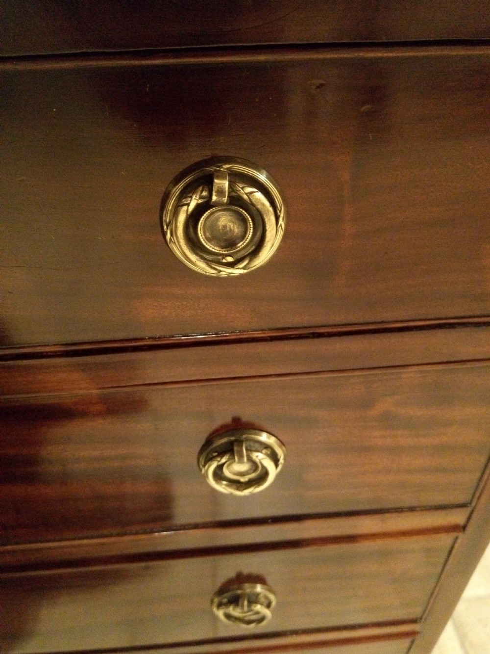 Clean small Georgian Mahogany Chest of Drawers View IV