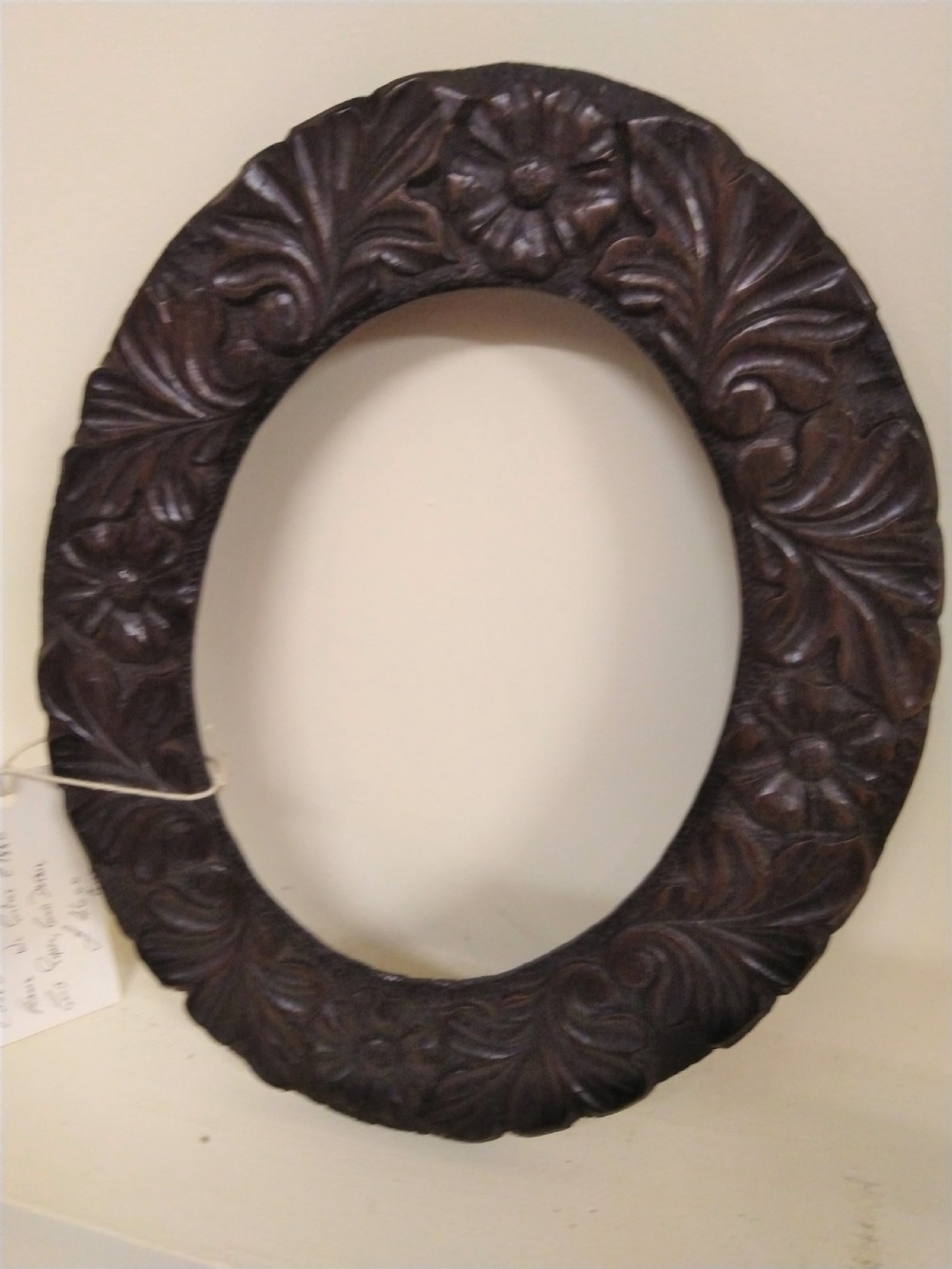 Oval carved picture or mirror frame.  View III