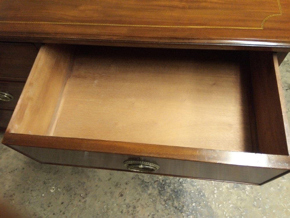 Inlaid Mahogany chest of drawers, lovely quality and condition View VII