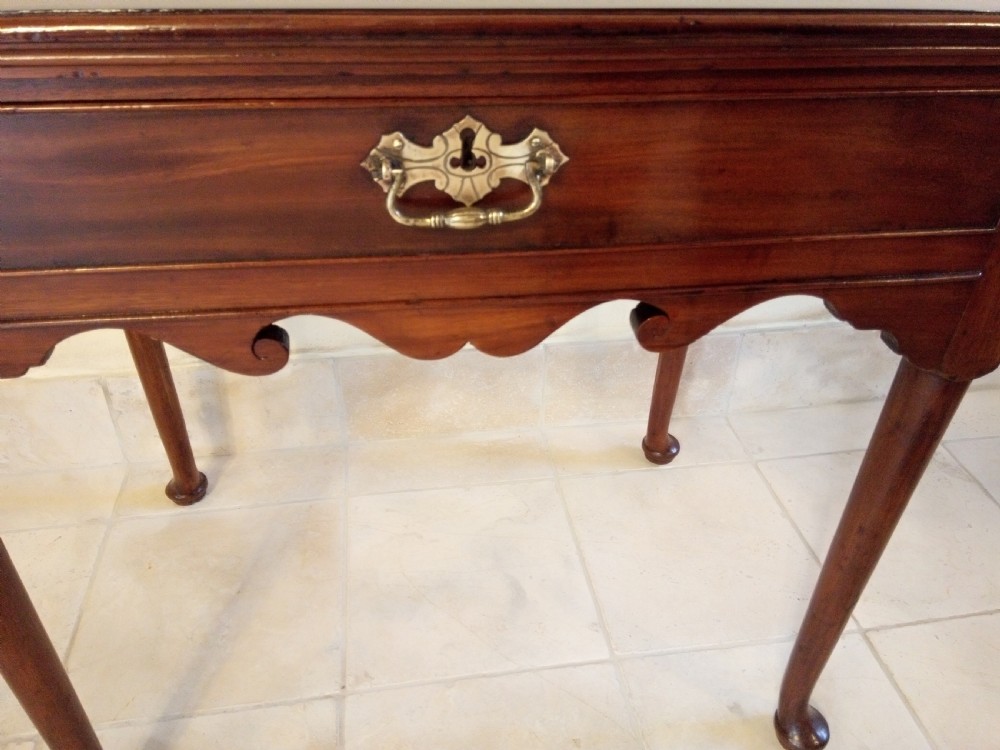 Georgian Mahogany Lowboy style side table with drawer.  View VII
