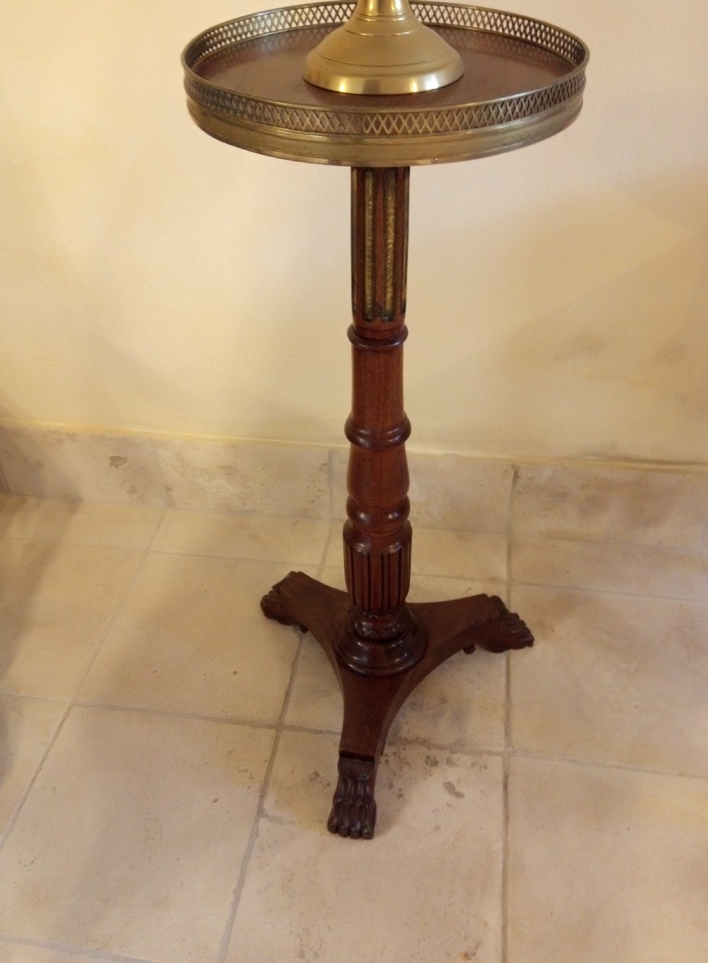 Brass trimed Regency Mahogany display stand  View IV