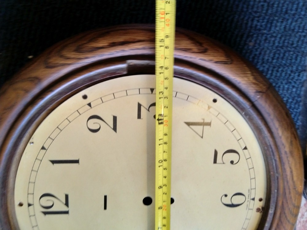 School clock case and face in oak View II