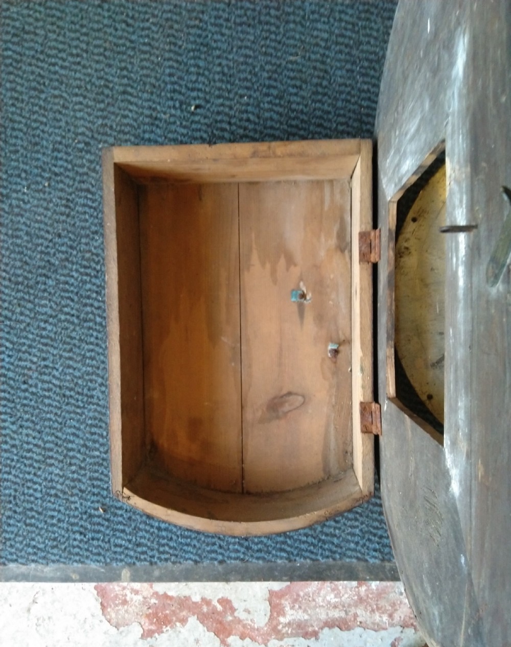 School clock case and face in oak View IV