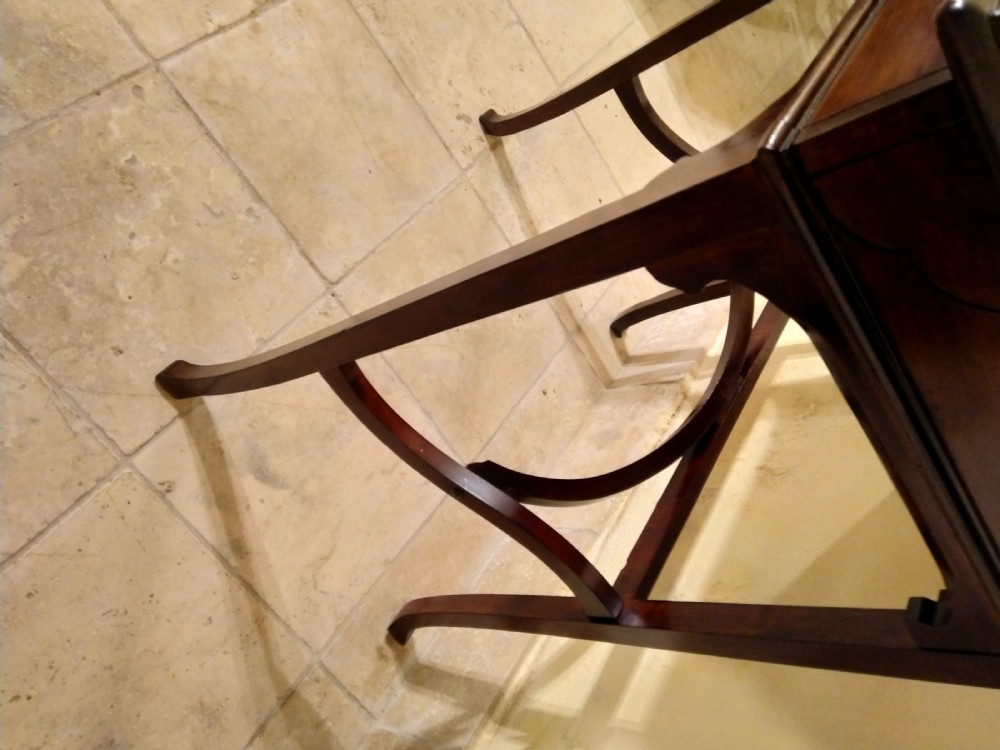 Writing Table, Early last century mahogany patented, really unusual. View VI