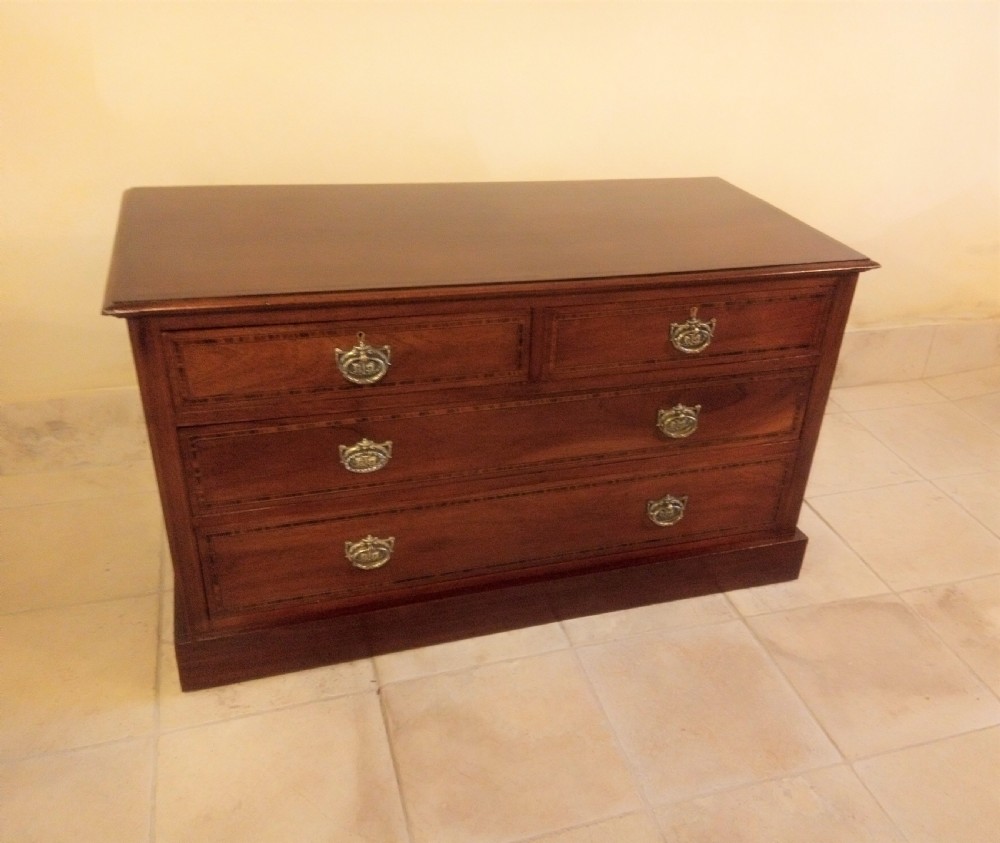 Super clean Mahogany inlaid chest circa 1900