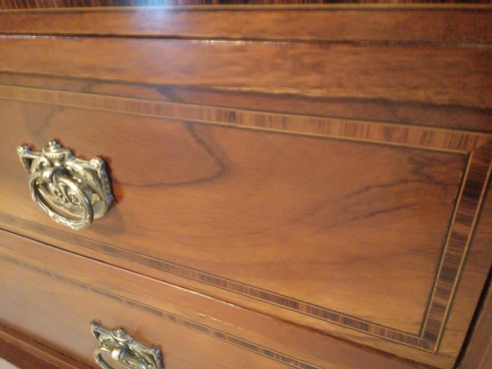 Super clean Mahogany inlaid chest circa 1900 View IV