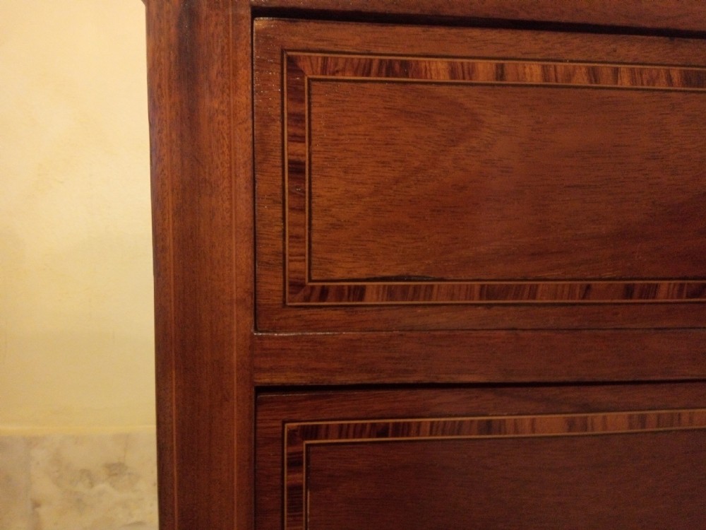 Super clean Mahogany inlaid chest circa 1900 View VII