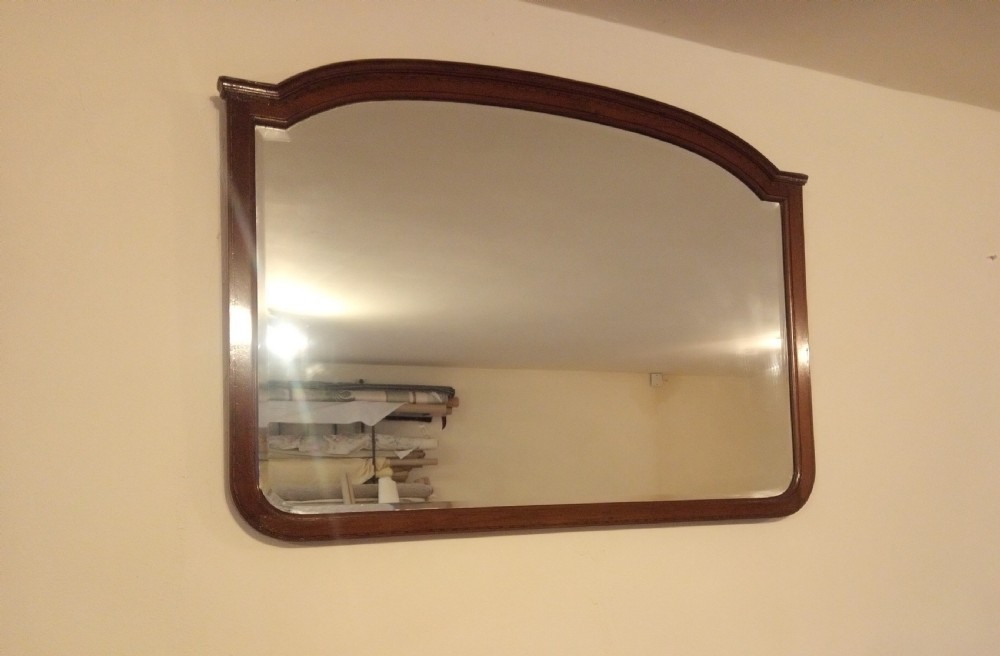 Edwardian inlaid wall mirror, good shape and nice and clean