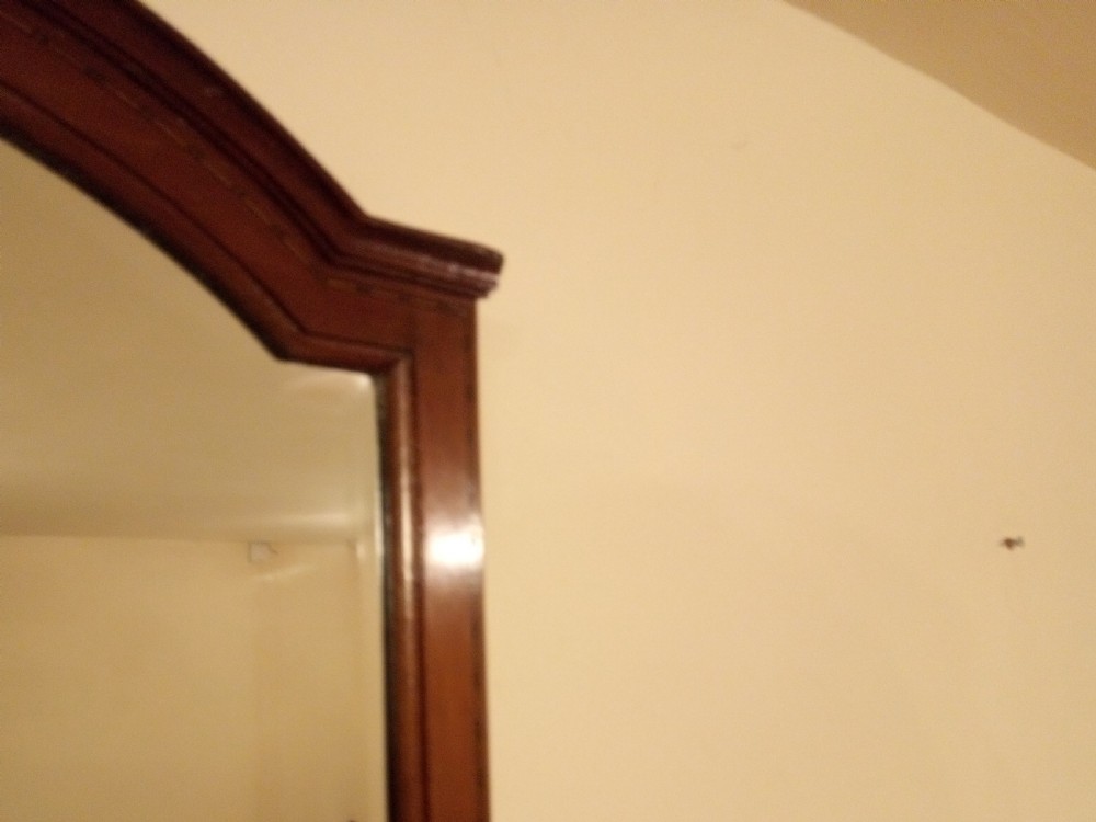 Edwardian inlaid wall mirror, good shape and nice and clean View III
