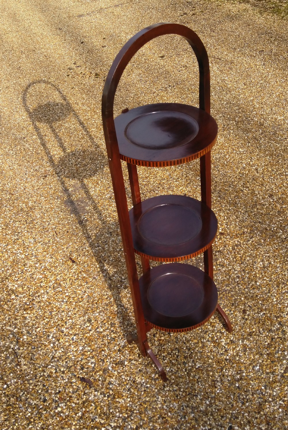 Inlaid Edwardian cake stand makes a super display