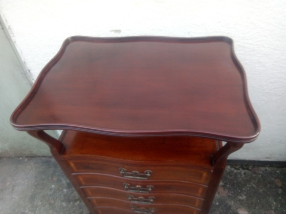 Inlaid Nouveau music cabinet in mahogany View II