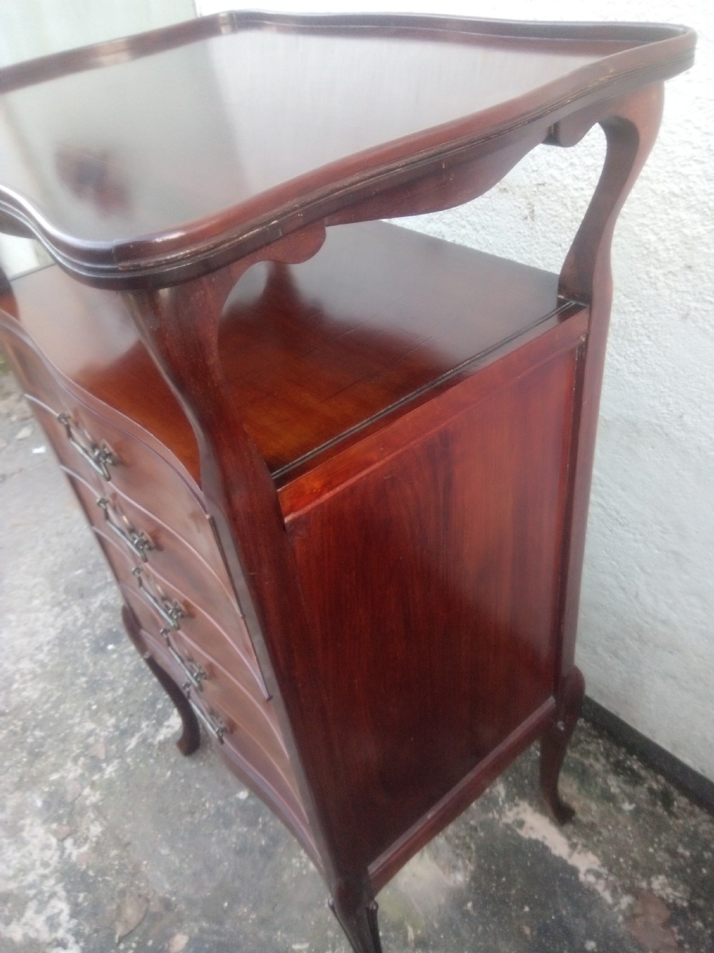 Inlaid Nouveau music cabinet in mahogany View III