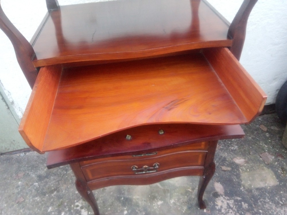Inlaid Nouveau music cabinet in mahogany View V
