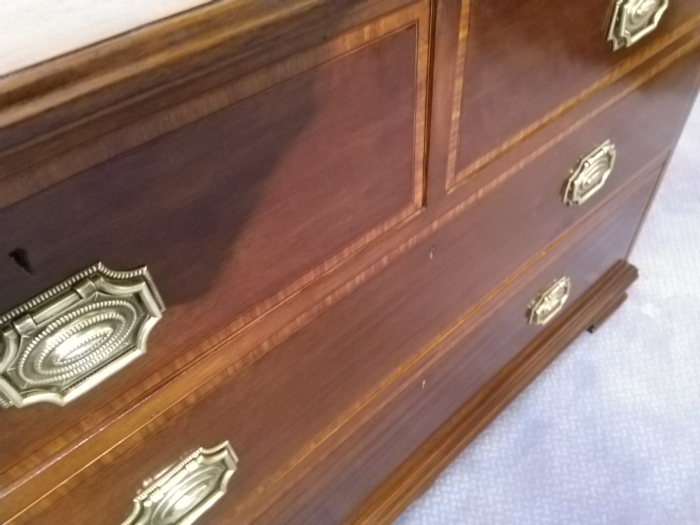  Inlaid Mahogany Chest of Drawers superb Condition View VI
