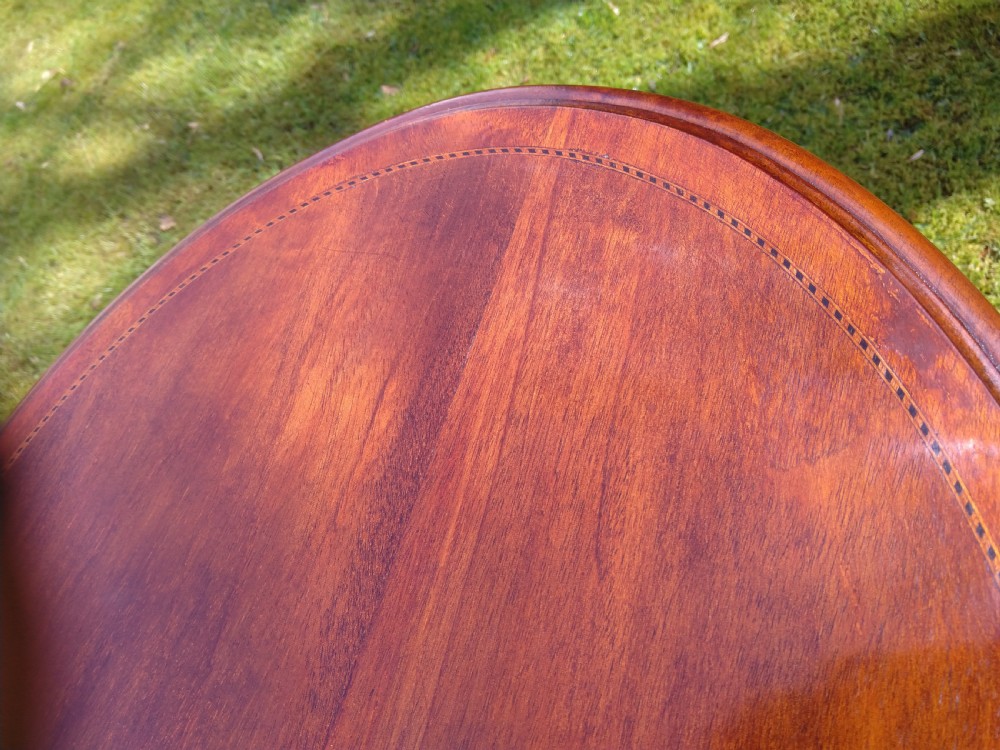 Mahogany Inlaid Occasional Table, Early 1900s View VI