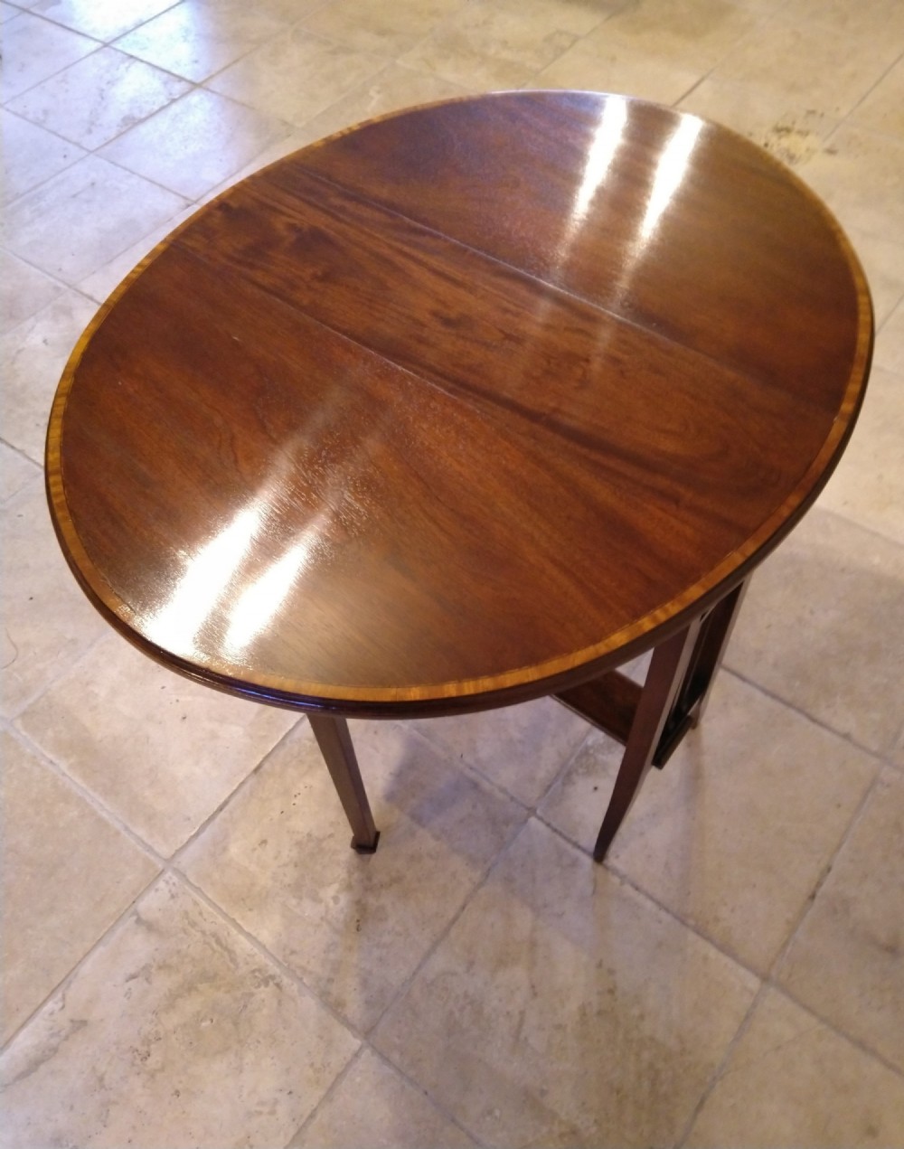 Very Clean Edwardian Inlaid Mahogany Sutherland Table
