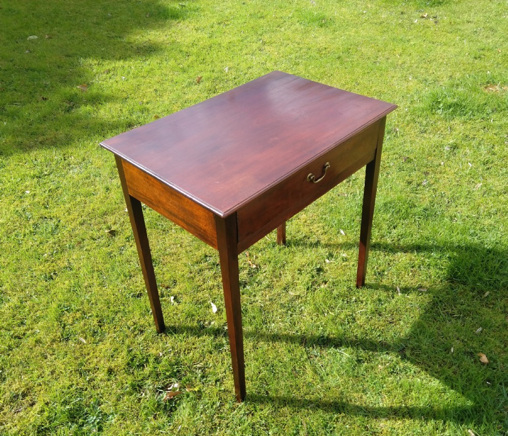 Clean mahogany side table with drawer. View III