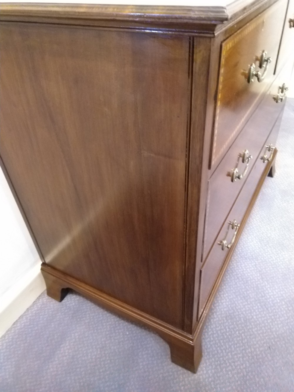 Inlaid Mahogany Chest of drawers, Excellent Condition. View IX