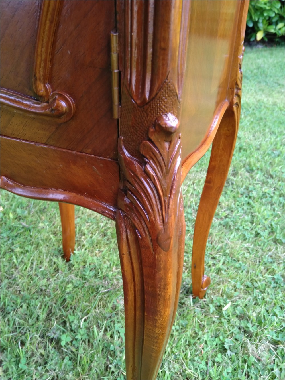 A near pair of walnut bedside cabinets. French View V