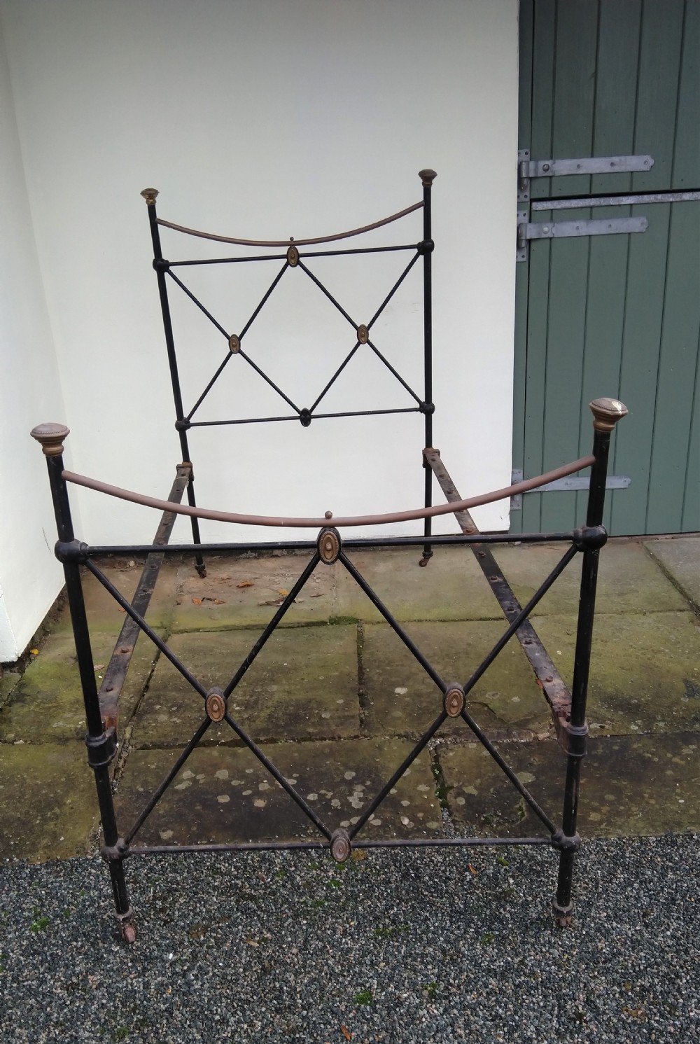 Edwardian Brass and Iron single bed