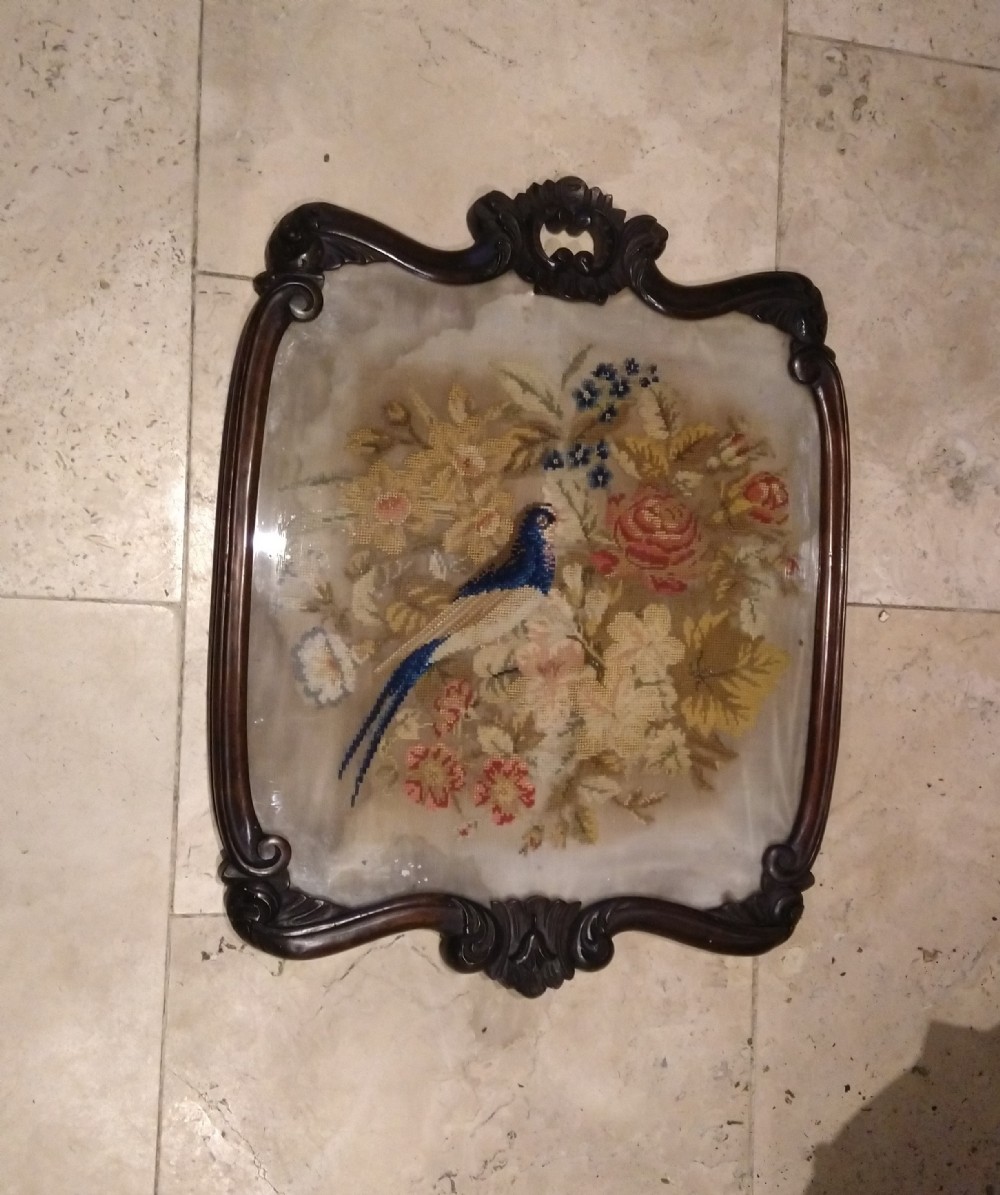 Victorian Tapestry in well detailed mahogany frame
