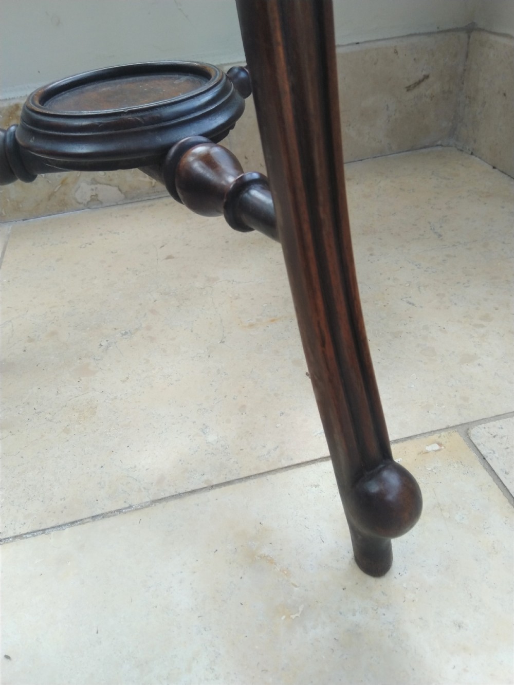 Rare Victorian basket Jardiniere on French Cabriole leg. View V