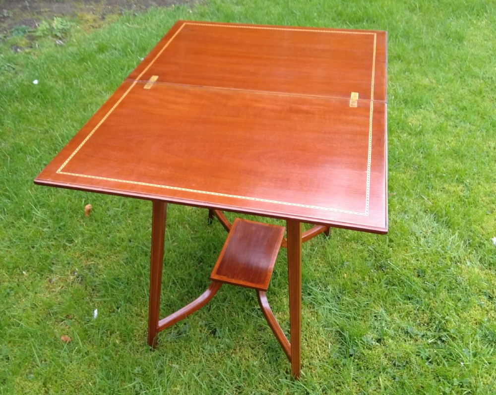 Pretty Inlaid Edwardian Occasional table View IV
