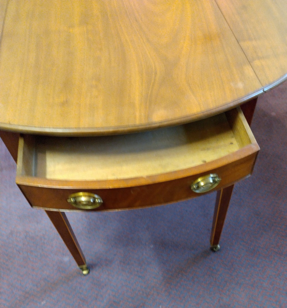 Sheraton Revival Inlaid Mahogany Occasional table View V