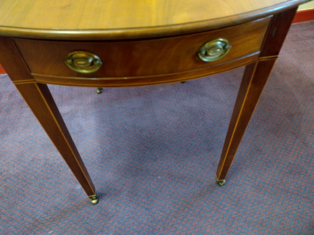 Sheraton Revival Inlaid Mahogany Occasional table View II