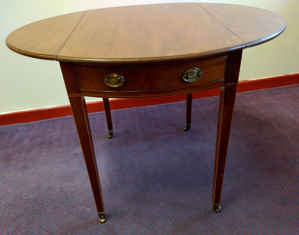 Sheraton Revival Inlaid Mahogany Occasional table View IV