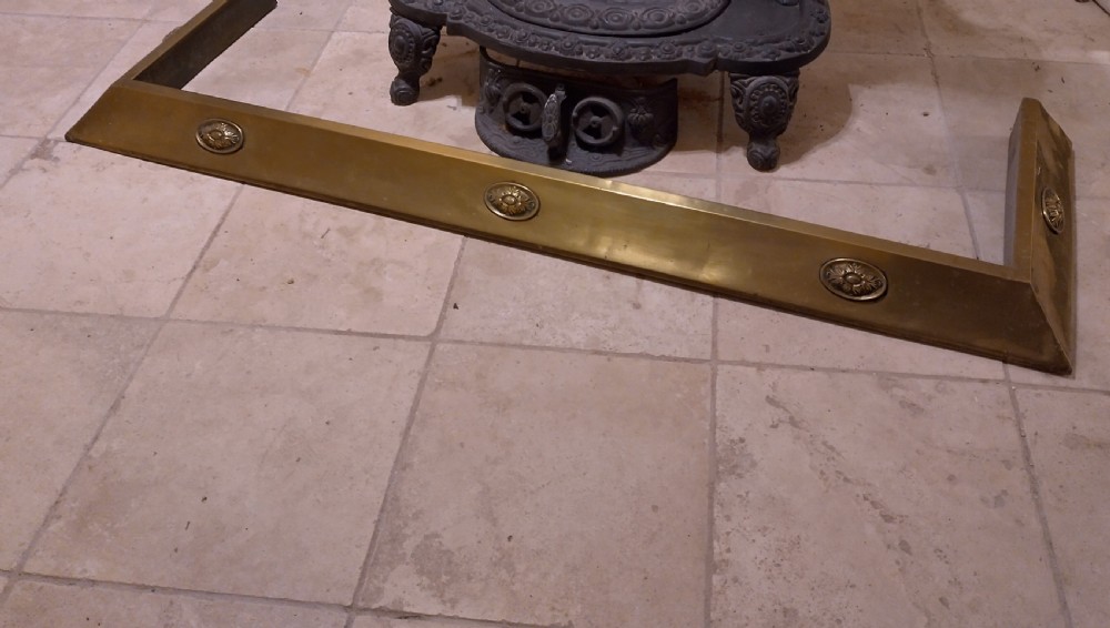 Brass Fender early 1900s in tidy condition. View III