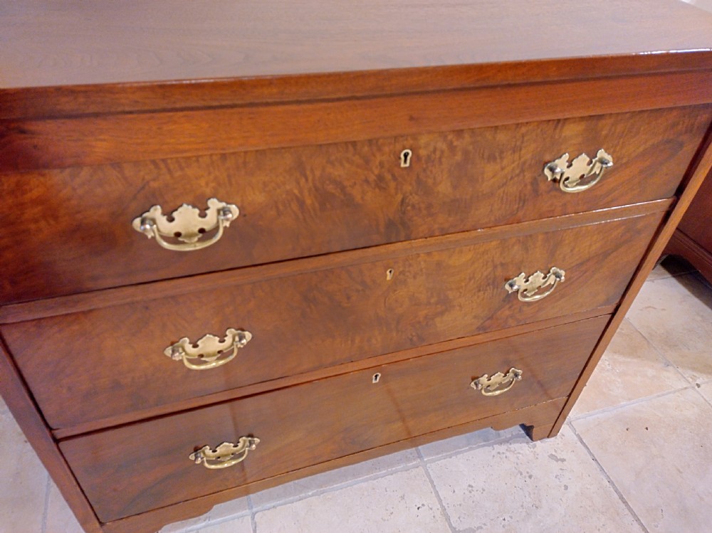 Lovely walnut petite chest of drawers, great colour and finish View II