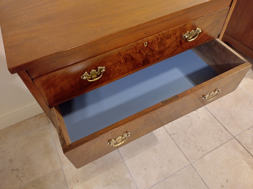 Lovely walnut petite chest of drawers, great colour and finish View V