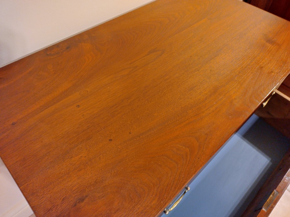 Lovely walnut petite chest of drawers, great colour and finish View VI