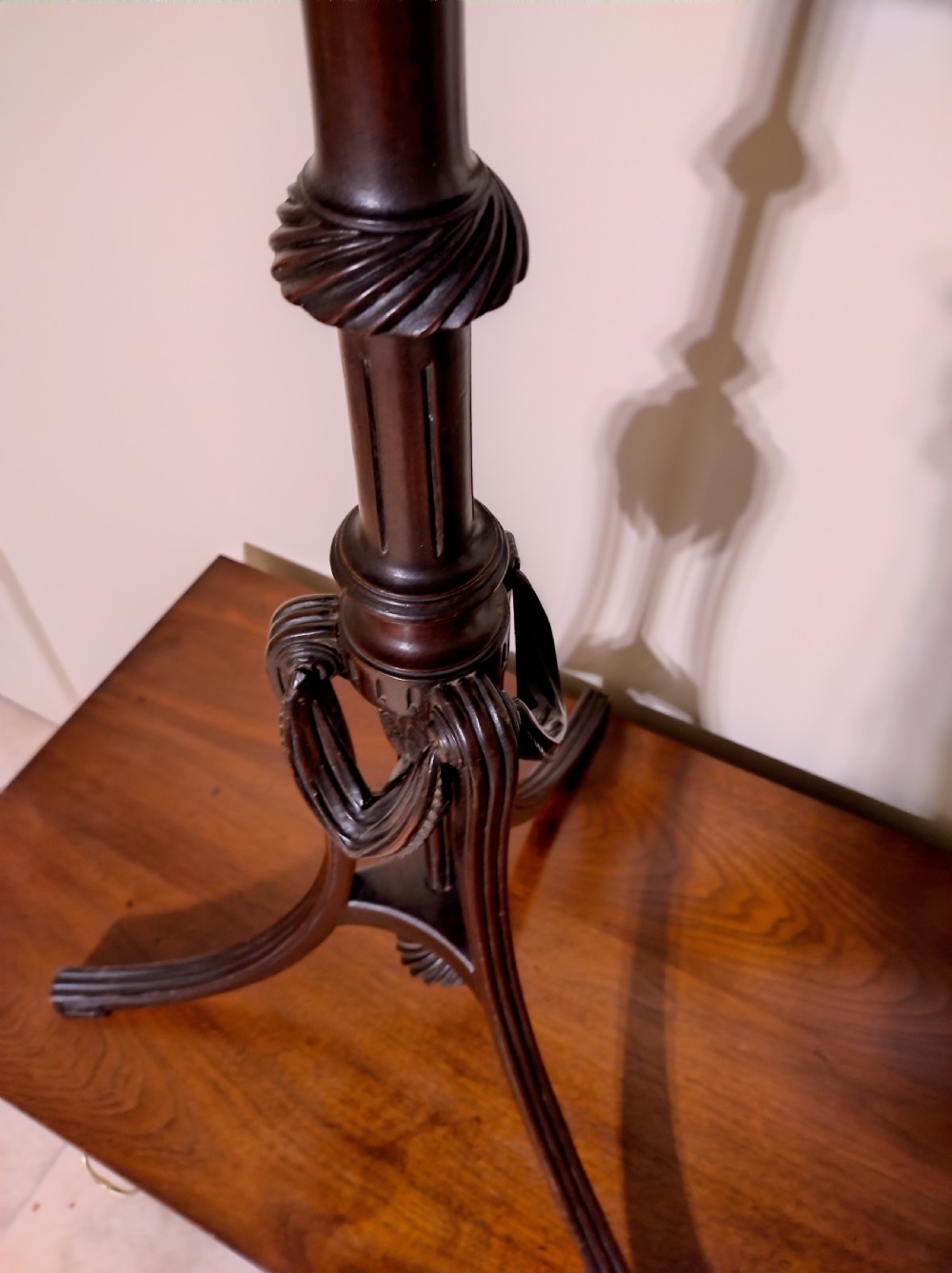Mahogany pedestal wine table or jardiniere stand View VI
