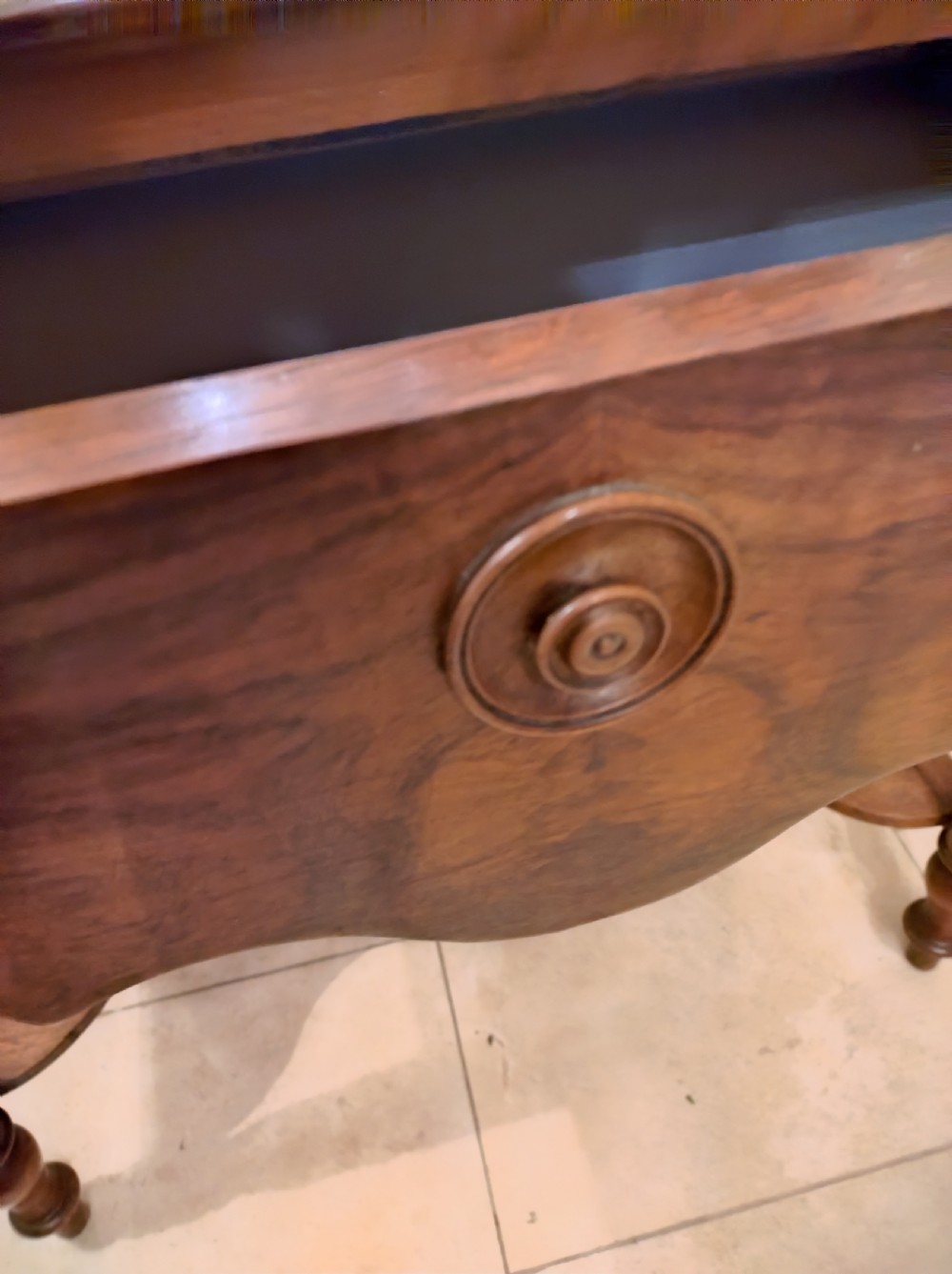 Pretty little Walnut Washstand with useful drawer View V