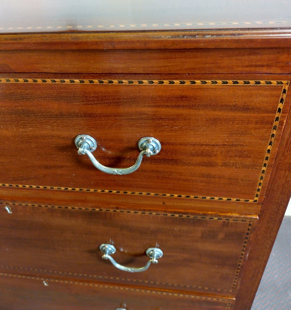 Inlaid Mahogany Chest of Drawers. Lovely quality and condition View II