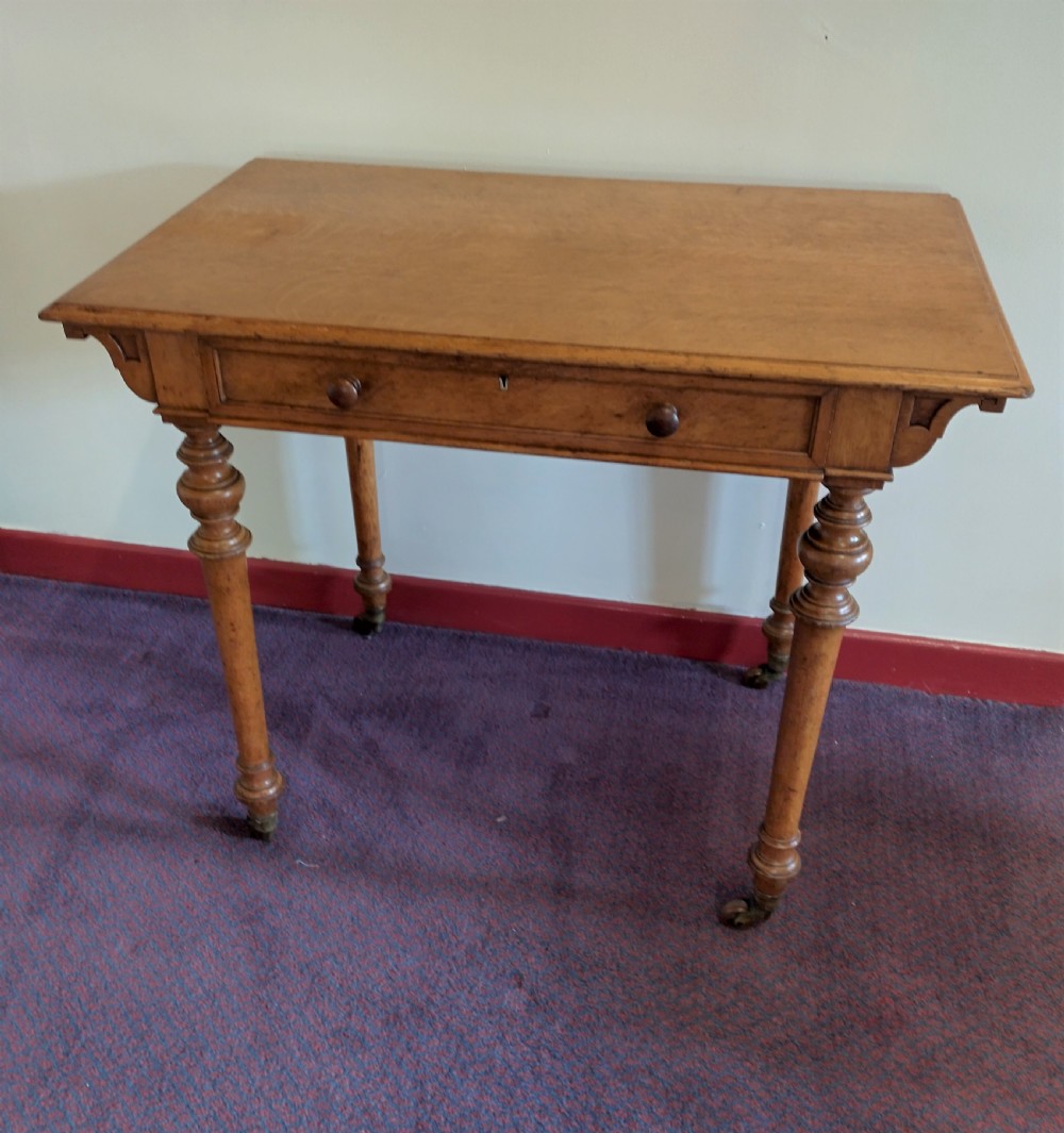 Tidy Golden Oak Side table by Lambs of Manchester. View II