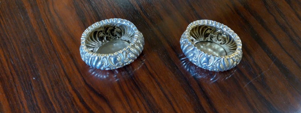 Very neat pair of solid silver salts. View II