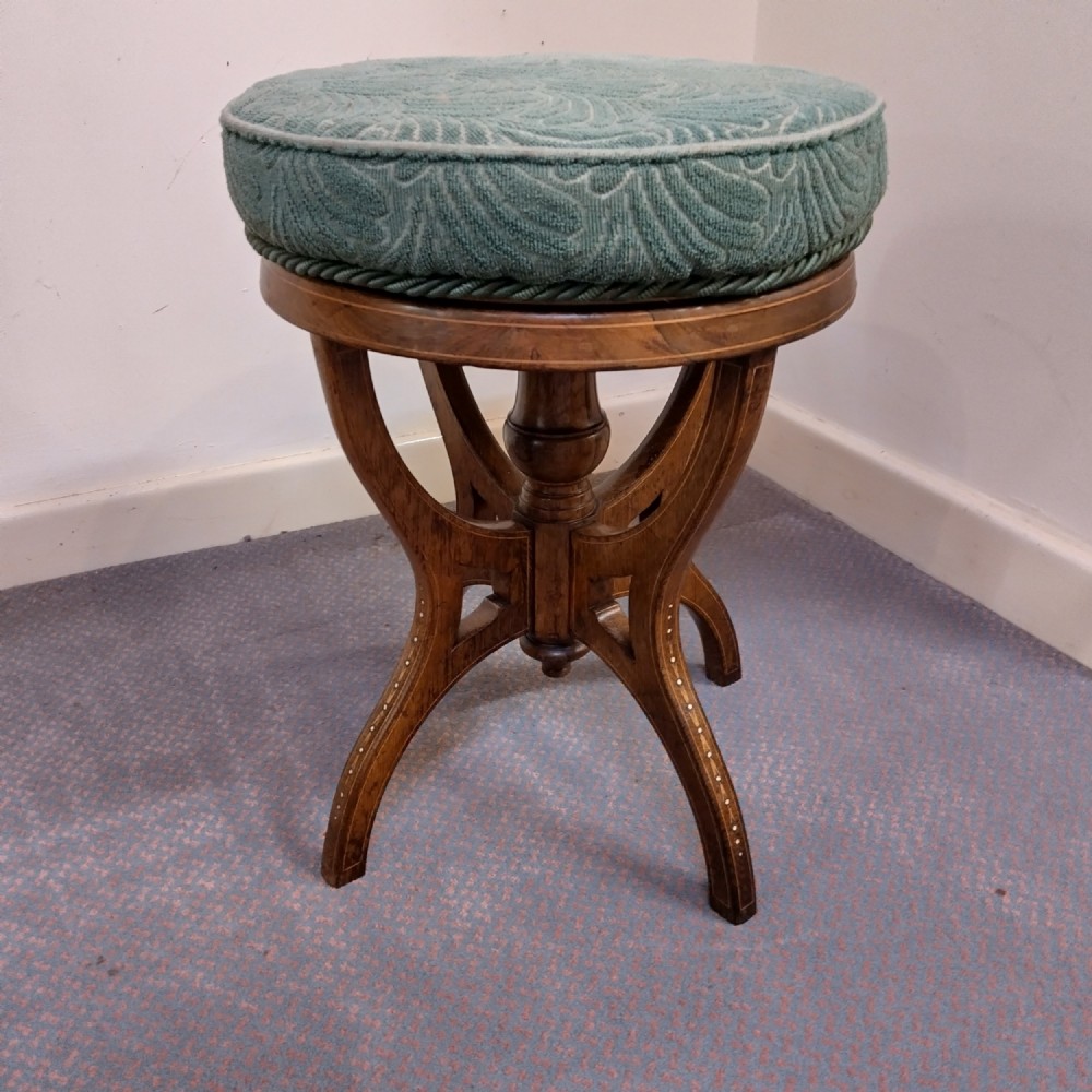 Lovely quality, fine inlaid Rosewood stool.